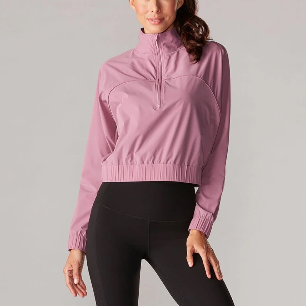 Tavi‎ Breeze Pullover cropped half-zip pullover jacket wisteria purple size L